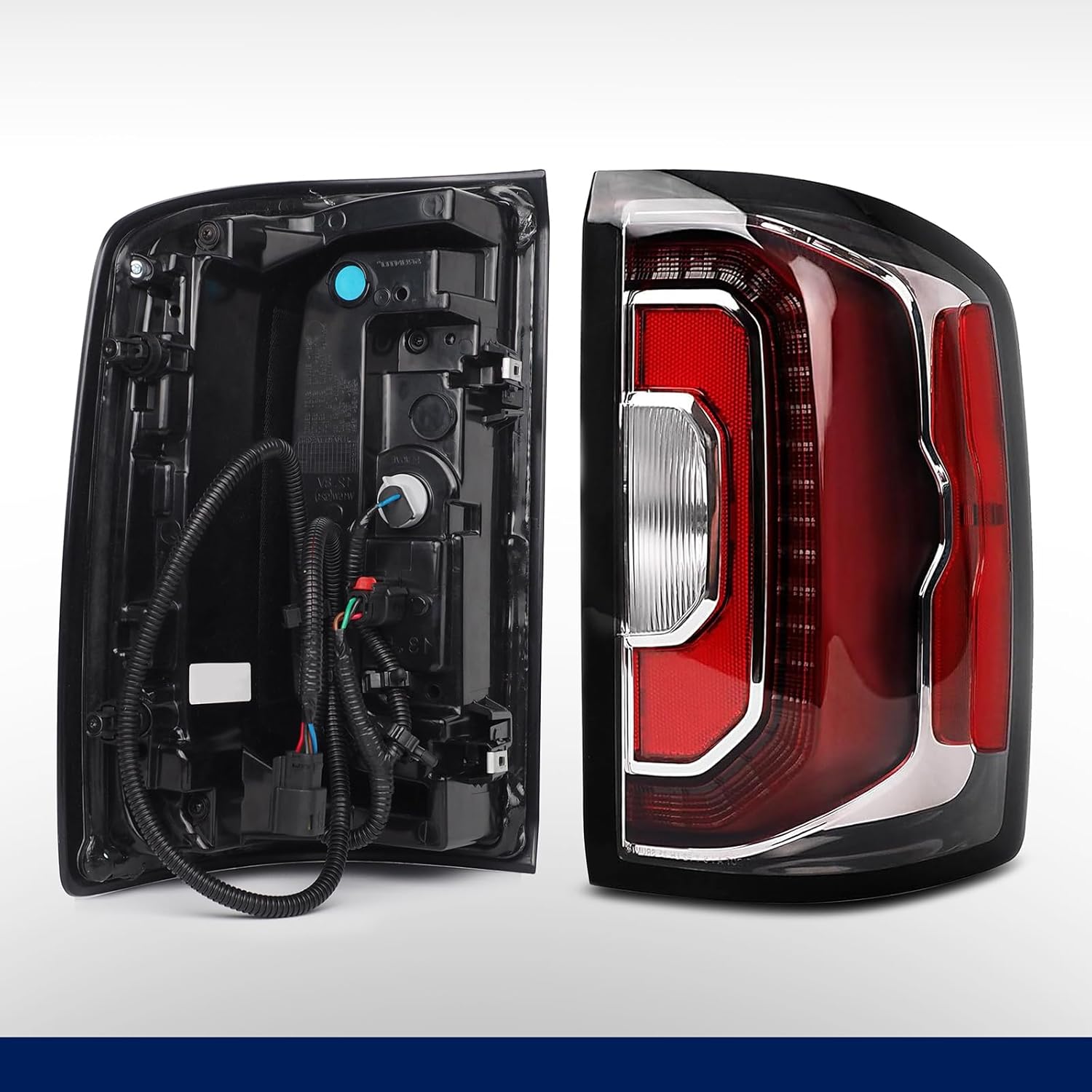 Tail Lights Assembly Compatible with 2016 2017 2018 GMC Sierra 1500-Right Taillamp Taillights with Bulbs for 2018 Sierra 1500 Denali LED Type, Right Passenger Side, OEM: GM2801295 84365931