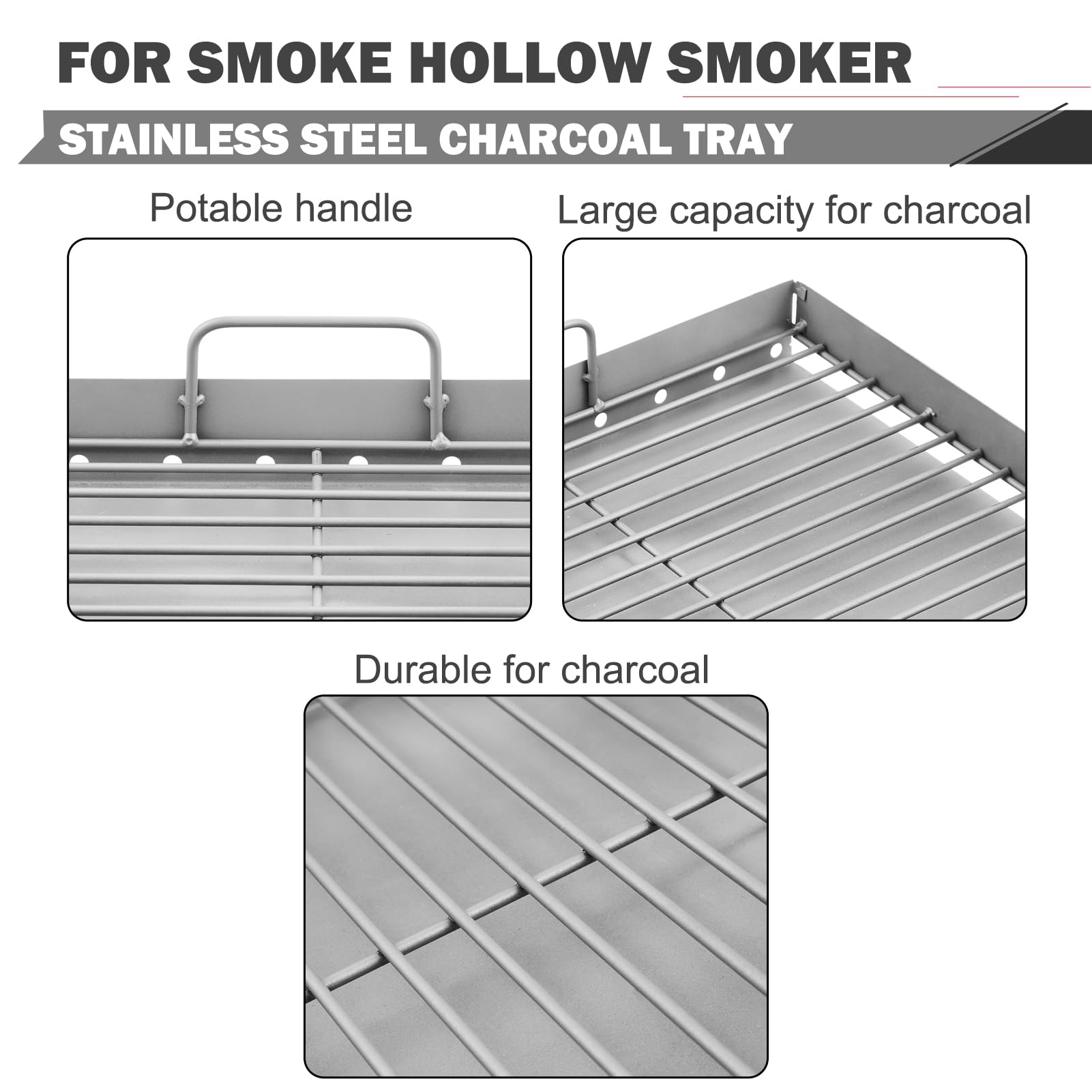 47183T-21 Holzkohlewanne Für Smoke Hollow Grill Smoker Smoke Hollow PS9900 47183T 8500 PS9500 SH19030119 HC4518L SH19030219 6500 SH9916 6800 Grill Ersatzteile