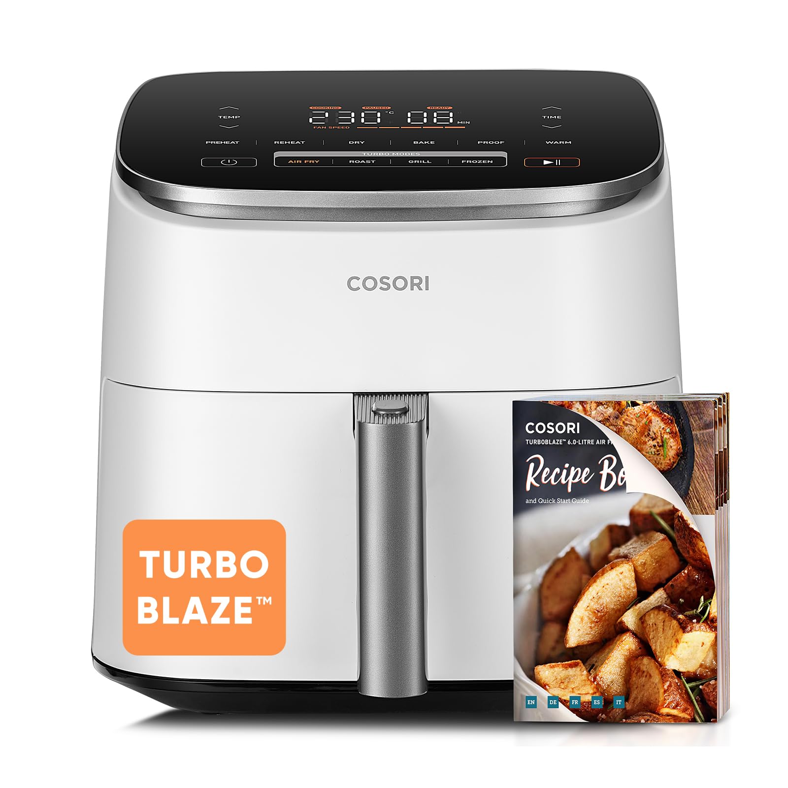 Cosori Air Fryer 6L TurboBlaze 9-en-1 Cuisson Facile avec 117 Recettes