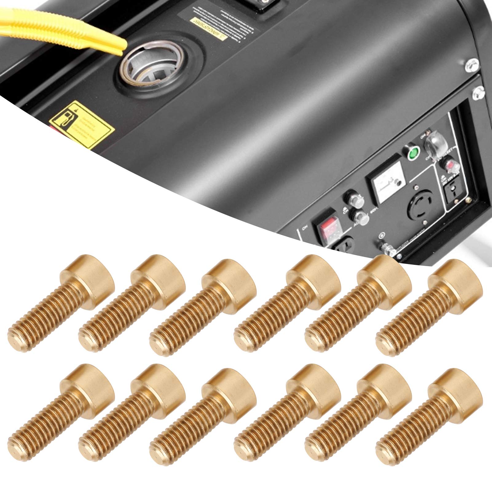 50 uds. de tornillos con cabeza hexagonal, herrajes de sujeción de cobre M6, tornillos industriales de cobre puro con superficie lisa y alta resistencia al desgaste para el (M6*16mm)
