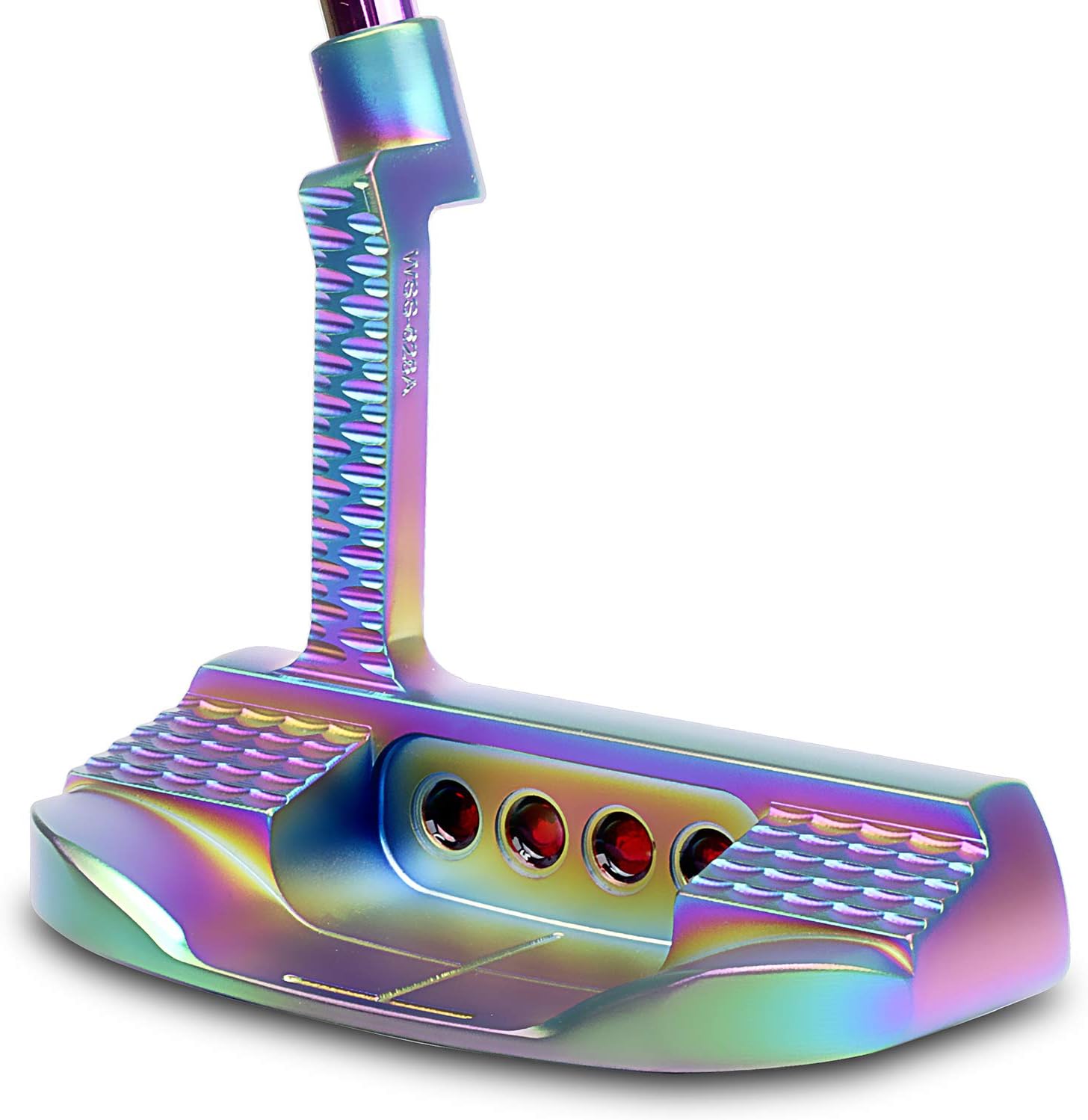 Wosofe Forged Golf Putter for Men Right Hand, CNC Milled 1020 Carbon Steel Mallet, Low Center of Gravity for Better Distance Control, 33/34/35 Inch with PU Grip & Headcover (Rainbow/White)