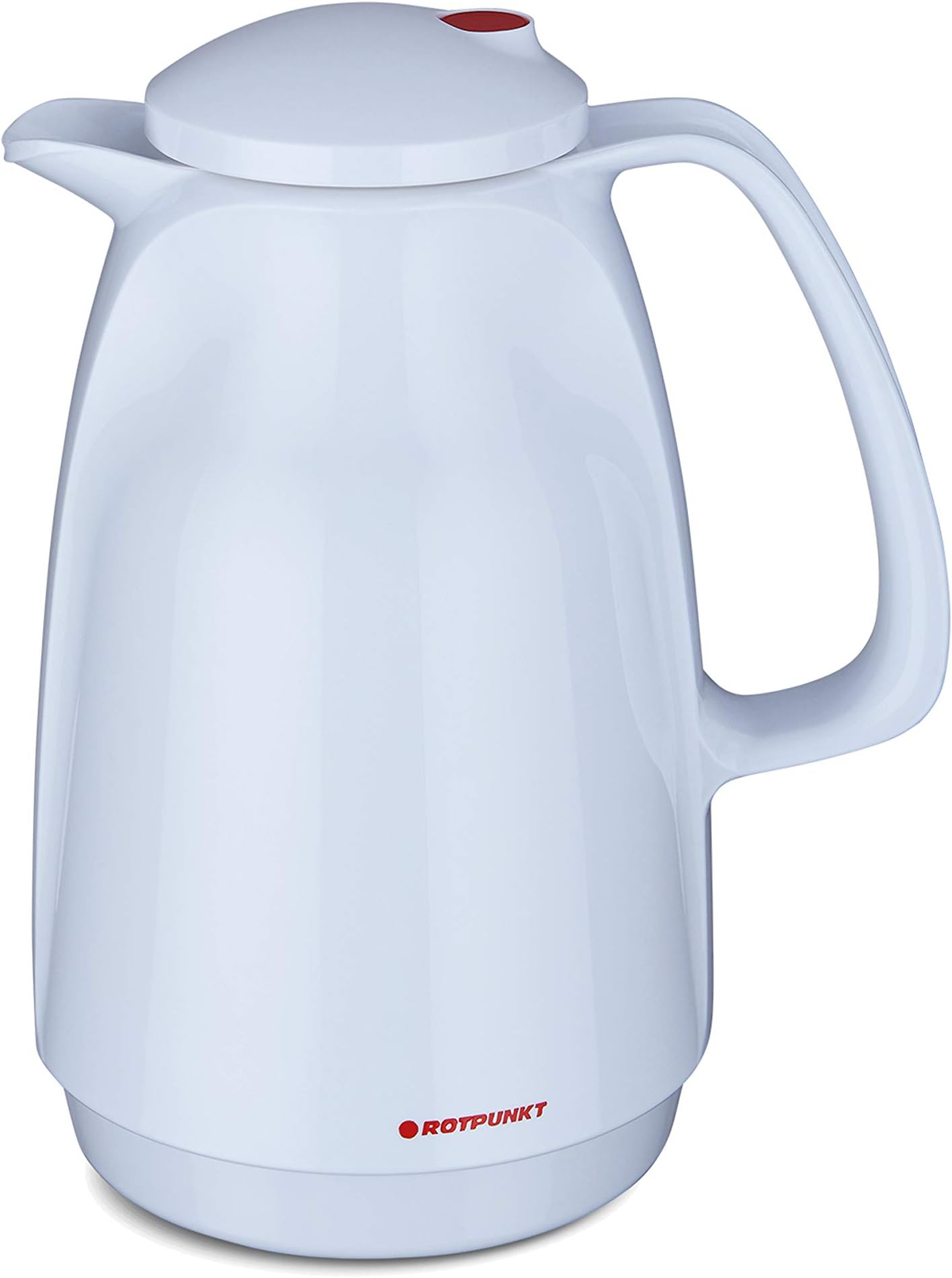 Emsa Mambo 517008 Thermoskan, 1,5 liter, quick tip-sluiting, 100% dicht, houdt 12 uur warm/24 uur koud, hoogglanzend wit