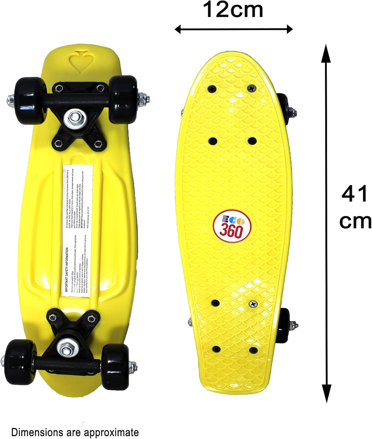 16" / 22" Kids Cruiser Skateboard Mini Complete Skateboard for Children Beginners Girls Boys Unisex Retro Skaters Skatepark 6 COLOURS - Image 3