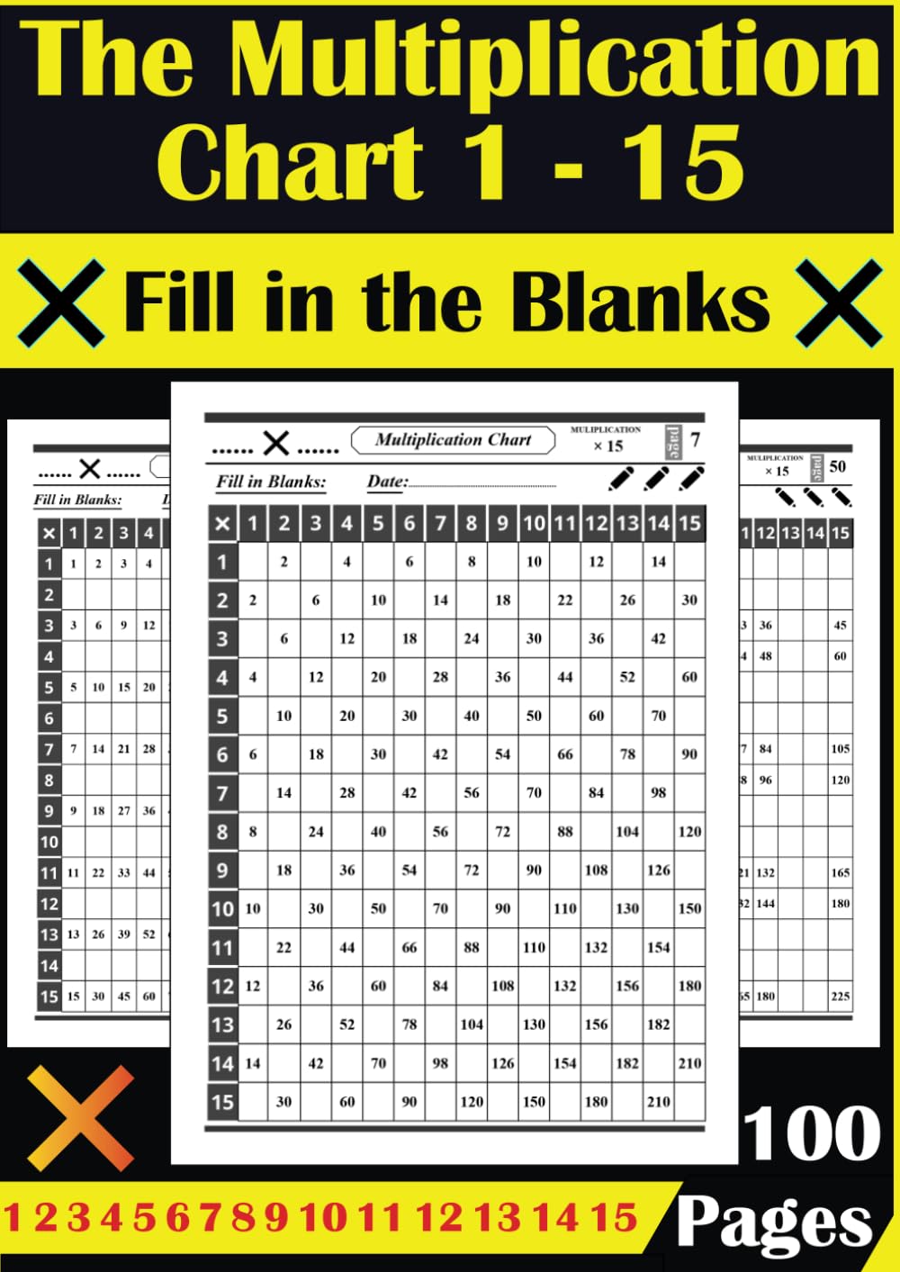 The Multiplication Chart 1 - 15 Fill in the Blanks: The Times Tables 15 × 15.