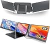 KPKUE 15.6" Laptop Screen Extender Monitor, 1080P FHD IPS Dual Portable Monitor for Laptop, Compatible with 12" -16" Laptops, Plug and Play Mac Windows Chrome X90E Pro