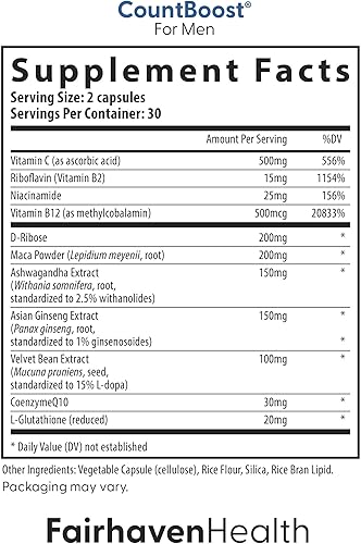 Miniatura 3 de Fairhaven Health FertilAid para hombres y Countboost Combo | Suplemento de fertilidad masculina prenatal | Apoyo de recuento y motilidad