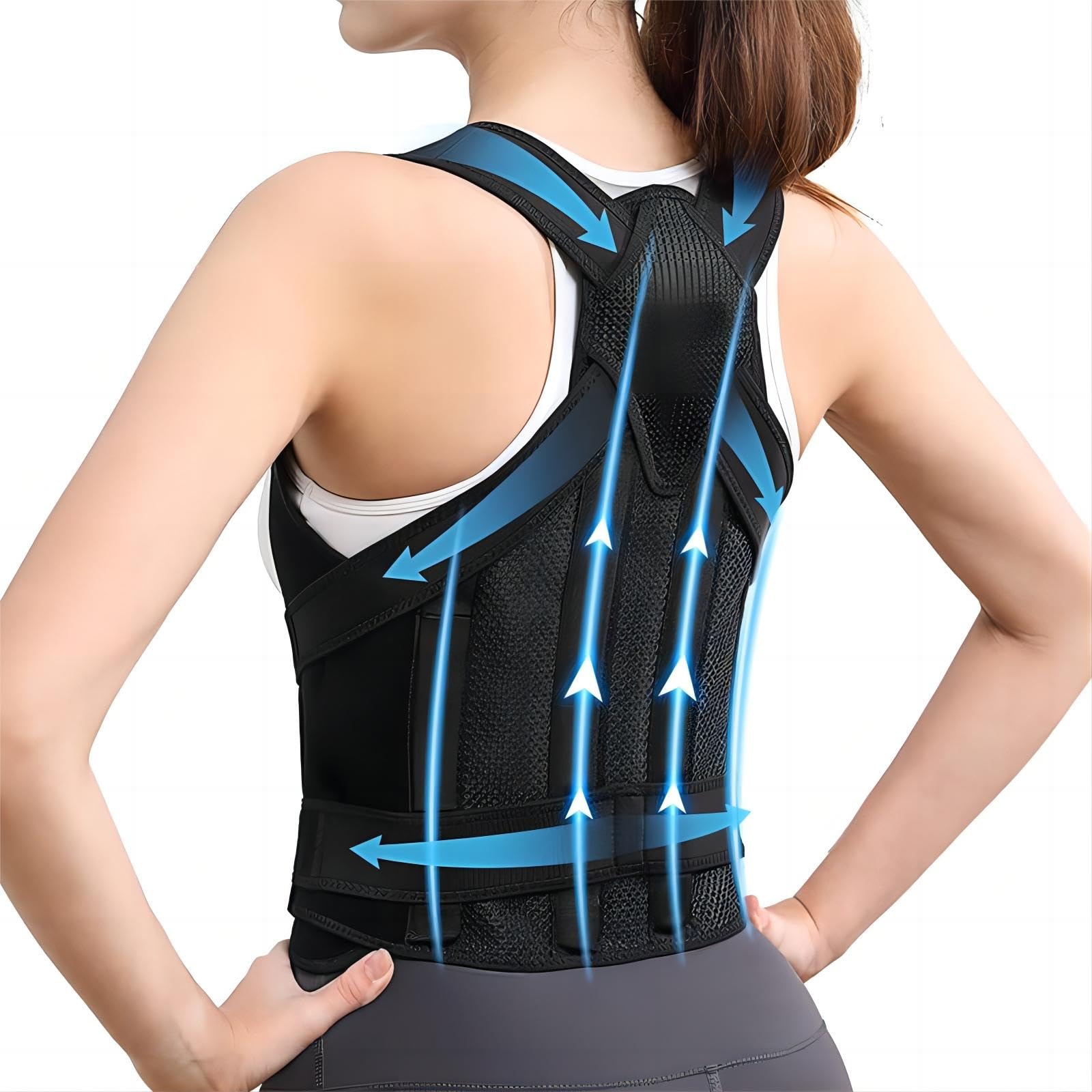 COOLBABY Back Brace Waist Trimmer Belt for Women & Men,Adjustable Waist Trainer Helps Abdominal Aerobic Exercise