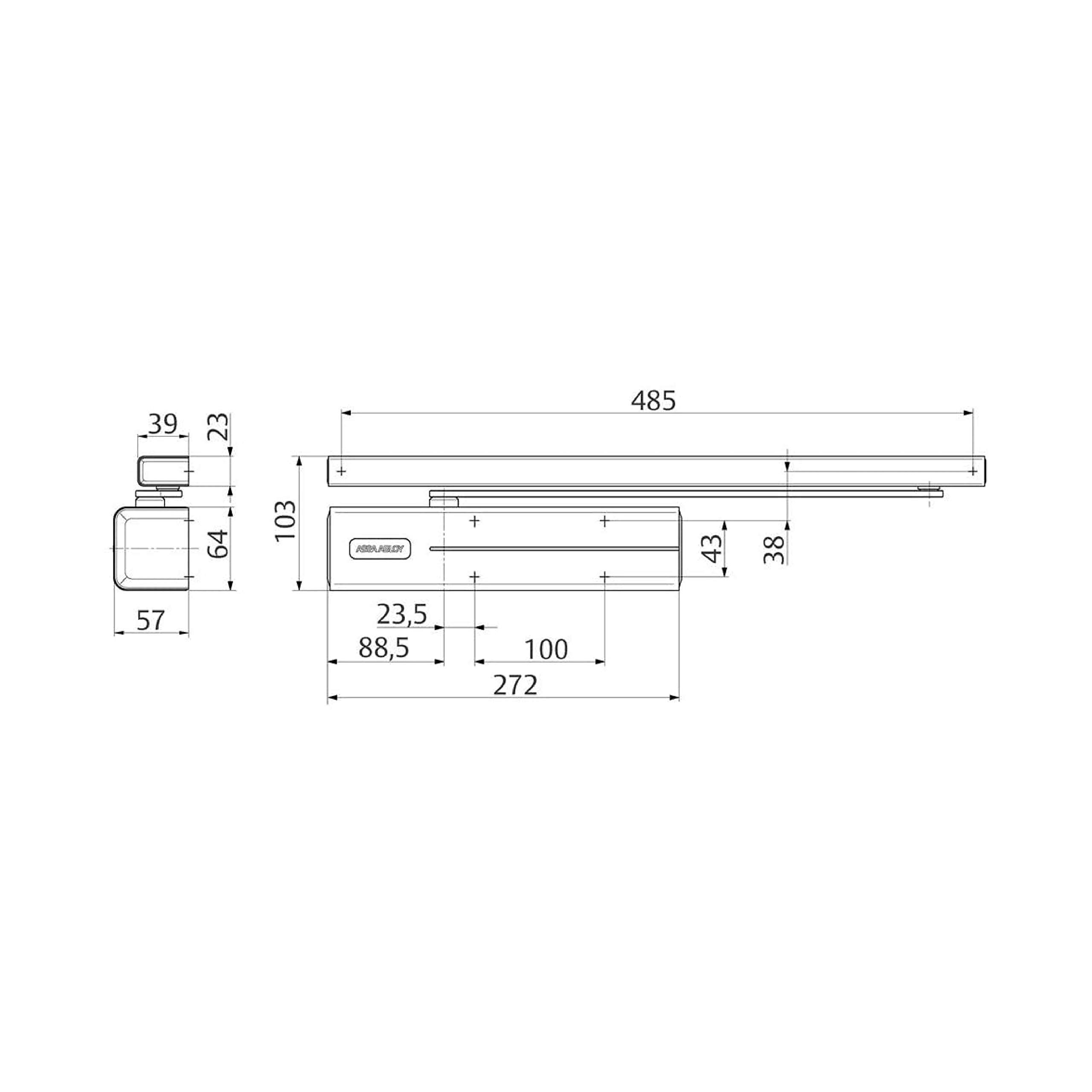 tesa Assa Abloy DC350 - D9016, White - Image 2