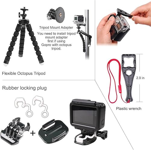 Miniatura 5 de 50 en 1 Cámara básica de acción común al aire libre Accesorios Kit para Gopro Hero 1211109876fusión5sesión43DJISJ400050006000Xiaomi