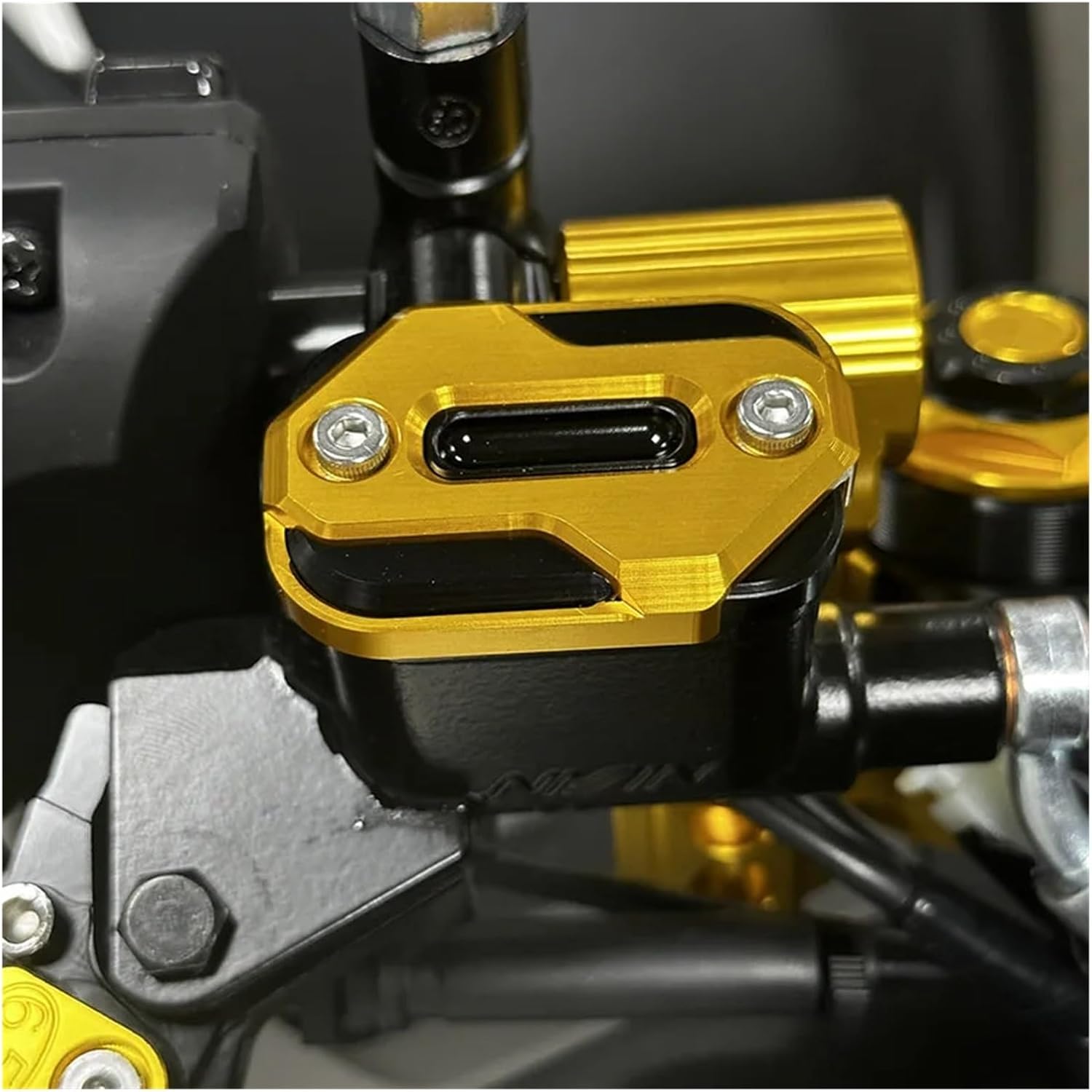 Master Cylinder Reservoir Cap Compatible With NMAX 155 125 2025 N-MAX 150 2019-2025 Motorcycle Hydraulic Fluid Cover(Black)