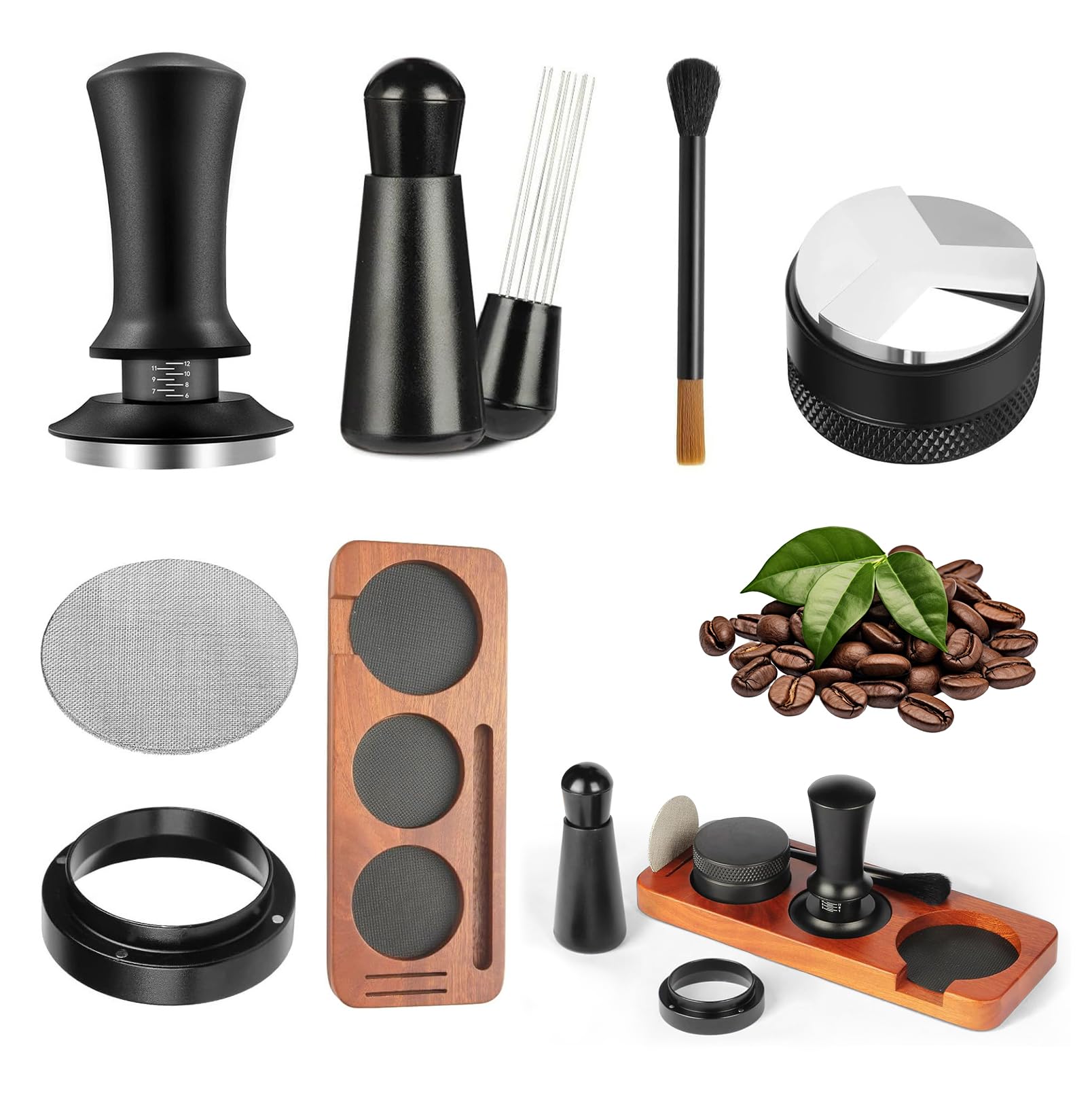 51mm Espresso Tamper Set, 7PCS Espresso Machine Accessories Kit
