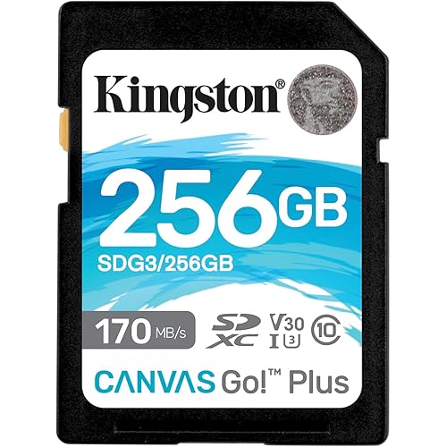 Kingston 256GB Canvas Go Plus SDXC Card | Up to 170MB/s | UHS-I, C10, U3, V30 | SDG3/256GB
