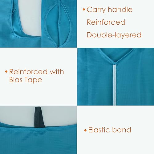 Vista 143 de BeeGreen Bolsas para comestibles, lavables a máquina, paquete de 12 bolsas extragrandes reutilizables, resistentes, plegables con banda Moss Marrs