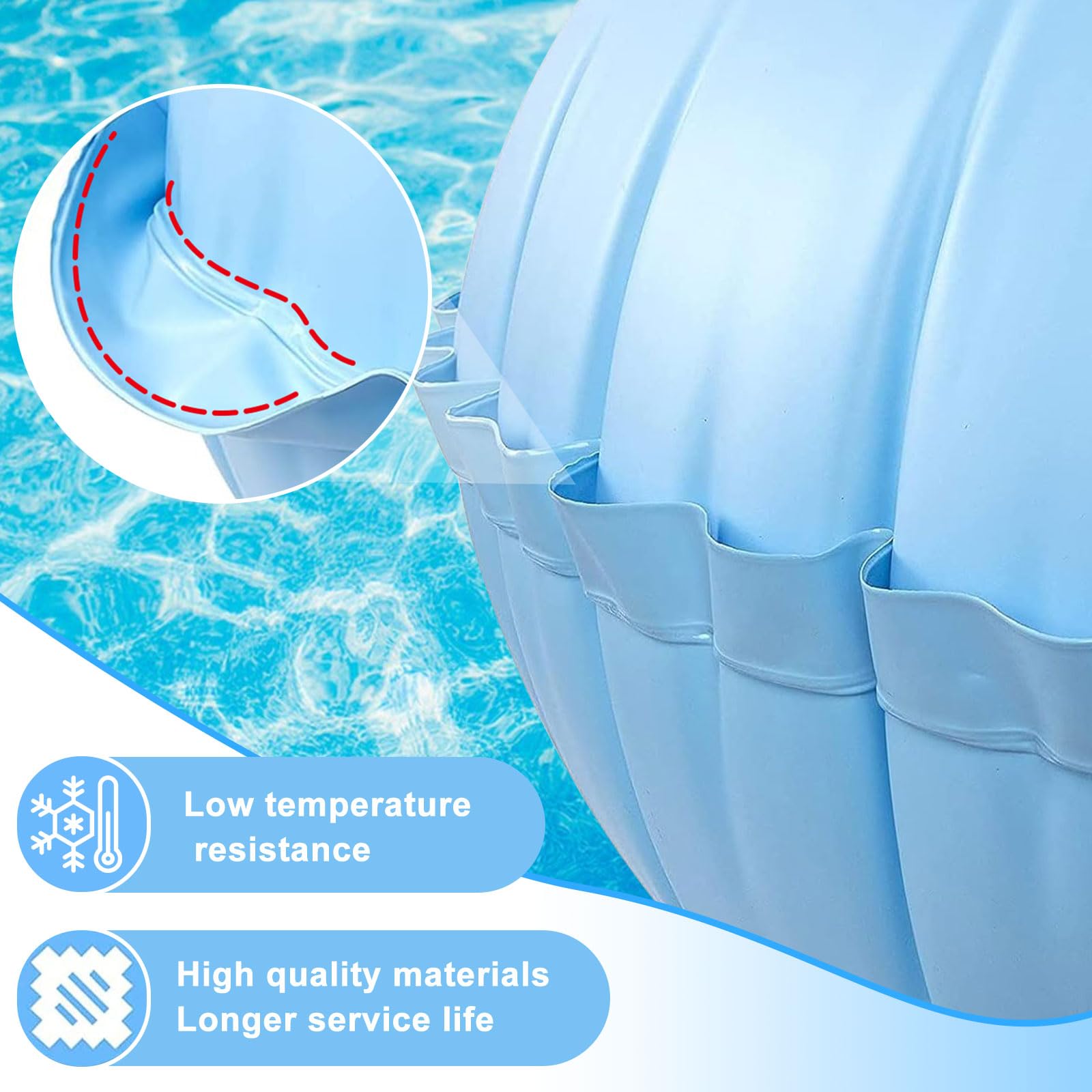 Pool Luftkissen Winter Poolkissen Poolkissen rund Poolkissen Winter Luftkissen 120cm Durchmesser für winterfeste Poolabdeckung Aufstellpools Aufblasbares Kissen