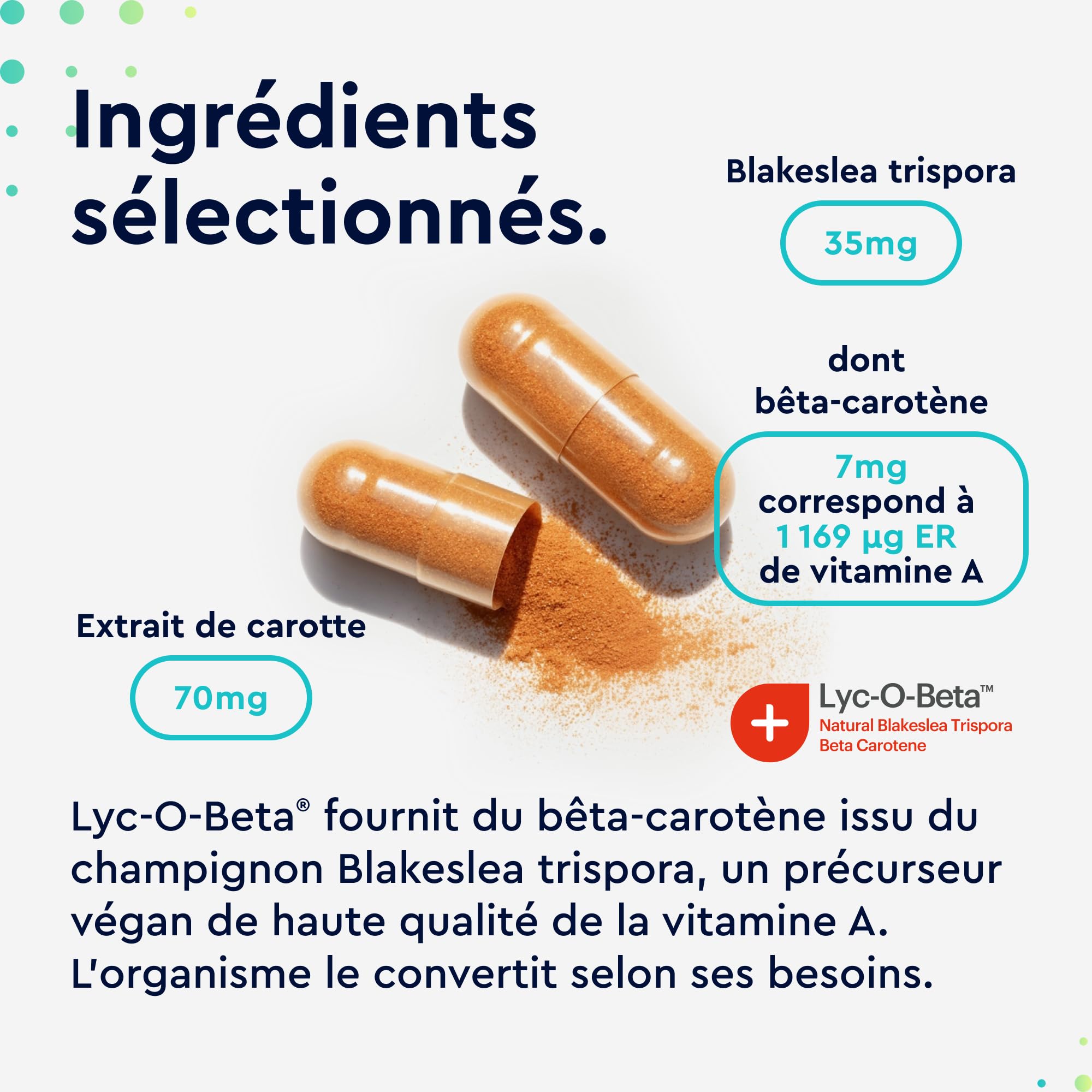 Bêta-Carotène Autobronzant (200 Capsules), Extrait de Carotte (70mg), Vitamine A (1169µg) et Beta Carotene (7mg), Preparation Bronzage, Hautement Dosé, Bronzage Sans Soleil, 100% Végétalien