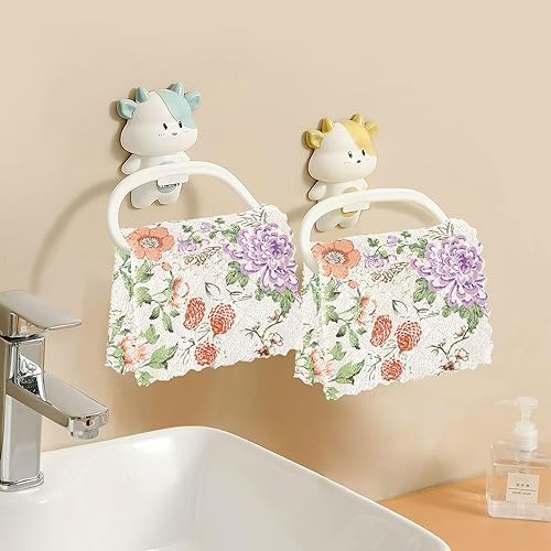 Miniatura 6 de Flowers Floral Beige Soft Decorative Microfiber Towels Kitchen Fast Drying Set of 6 Car Drying Towels for Bathroom Coffee