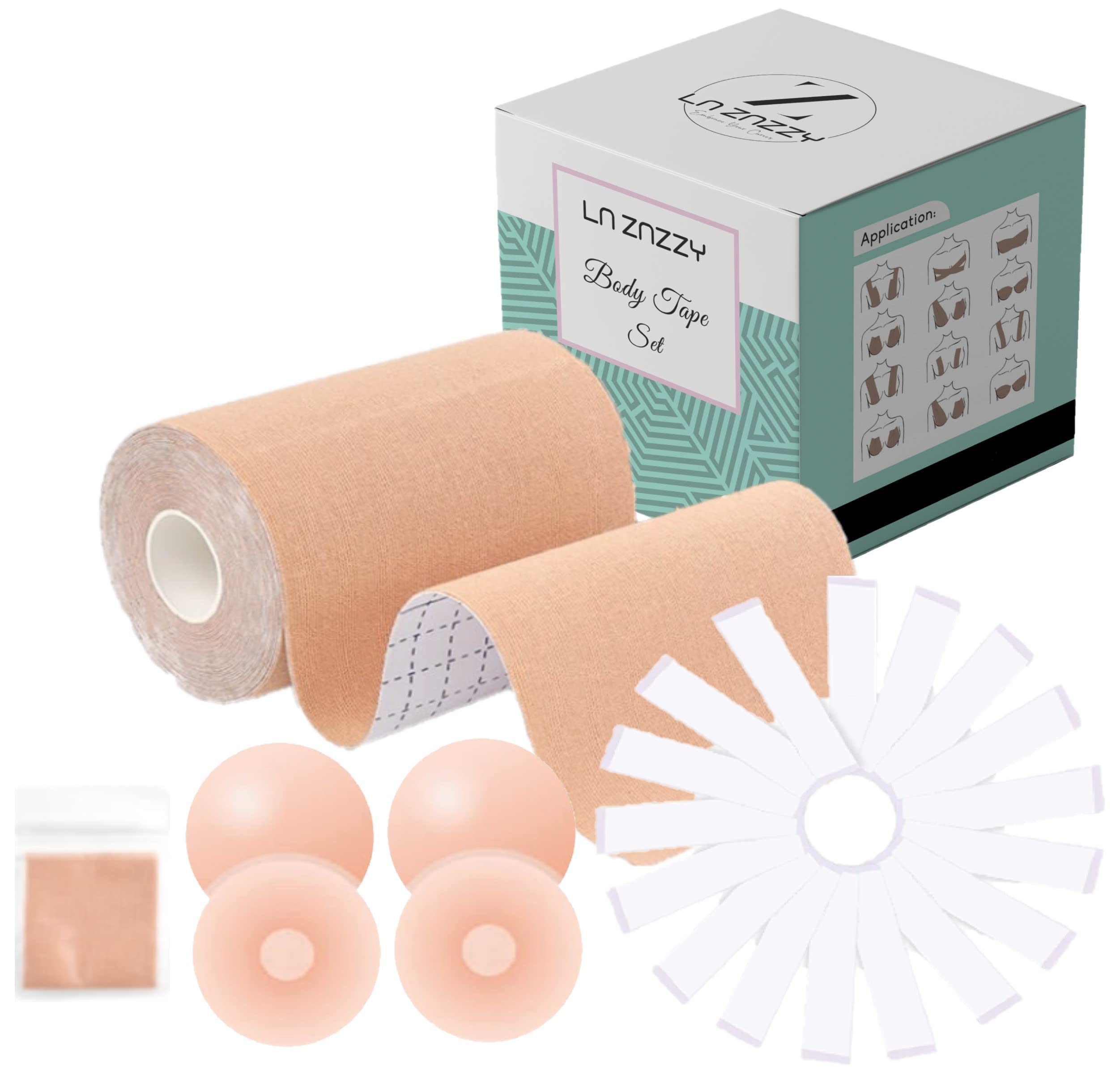 Buy Boob Tape boobytape for Lift Set w 4Pcs Silicone Adhesive Bra, 36