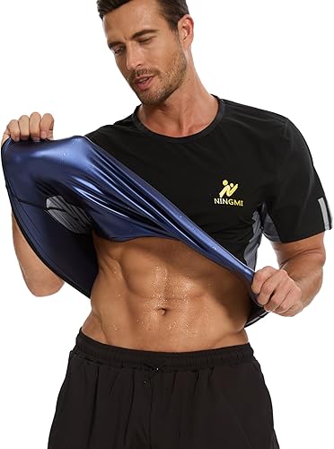 Miniatura 5 de NINGMI - Chaleco de neopreno para hombre, para entrenamiento de cintura, para pérdida de peso, quemador de grasa