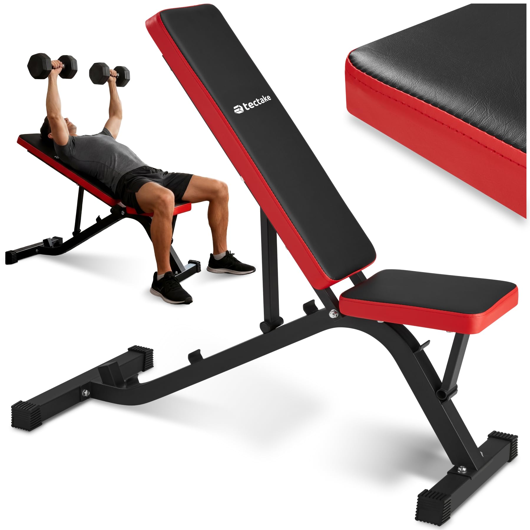 Panca Regolabile MaxStrength Per Home Gym – Panca Pesi Multiuso 272kg, Immersioni, CrossFit, Allenamento BLK