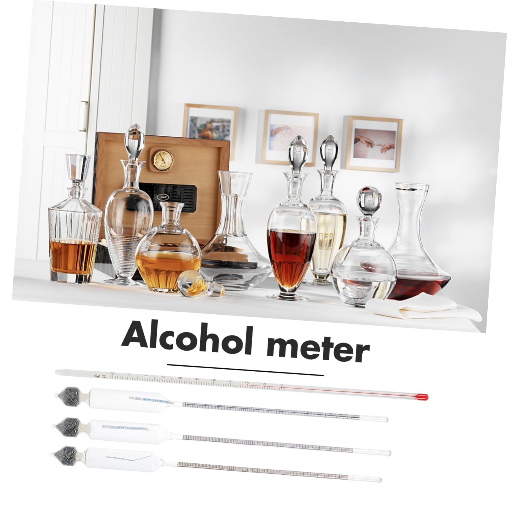 Idrometro Per Vino E Birra Fatti In Casa - Misura Peso Specifico E Alcol, 0.98-1.12 SG, 230 Mm - Foto 3