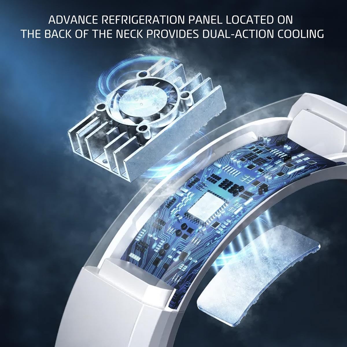 Alphacool Portable Neck Air Conditioner – Neck and Face Cooling Device with Rechargeable Battery – Bladeless Design