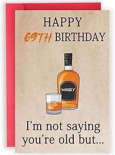 Funny 69th Birthday Cards Gifts for Men Women, Unique Birthday Gifts for 69 Year Old Husband Wife Mom Dad, Great 69th Birthday Decorations for Parents