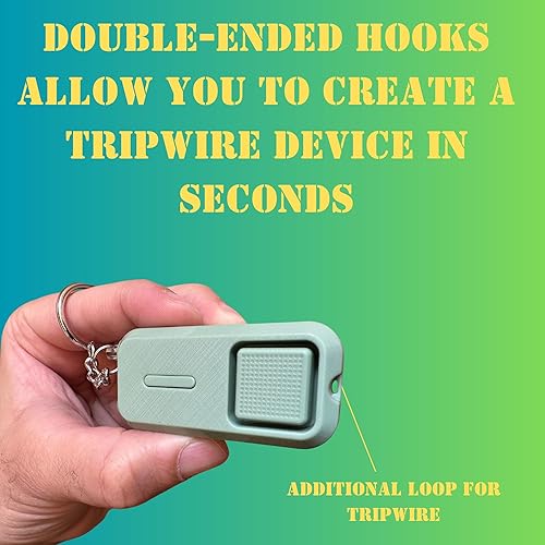 Miniatura 4 de Sound Grenade by BASU - Alarma personal de 130 db para acampar y senderismo, Tripwire, oso, alarma perimetral (original, verde)