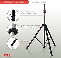 Vista 2 de Soporte universal tipo trípode para altavoz de DJ con altura ajustable, fabricado con acero resistente y duradero