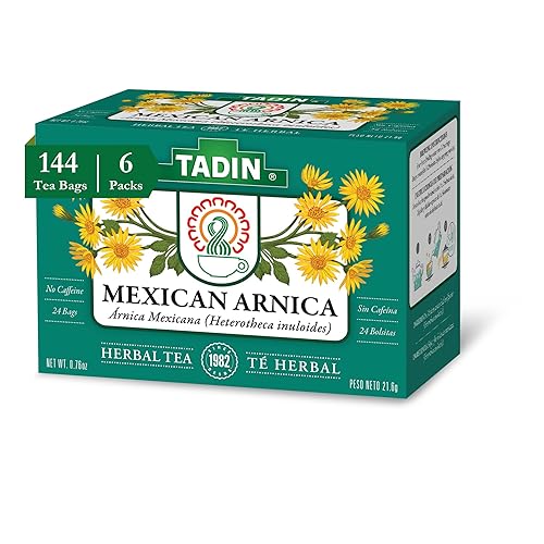 Miniatura 1 de Tadin Té de hierbas de árnica mexicana, sin cafeína, 24 bolsas de té, paquete de 6