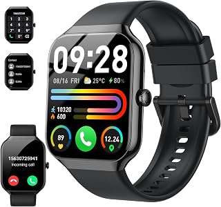 Smart Watch(Answer/Make Call), 1.96" HD Smartwatch for Men Women, 2025 New Fitness Watch with 112+ Sport Modes, Heart Rate, Sleep Monitor, Pedometer, IP68 Waterproof Activity Tracker for Android iOS