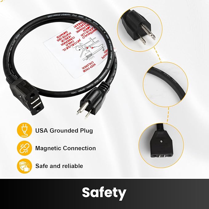 Cable de alimentación magnético para freidora eléctrica Masterbuilt 10L miniatura 5