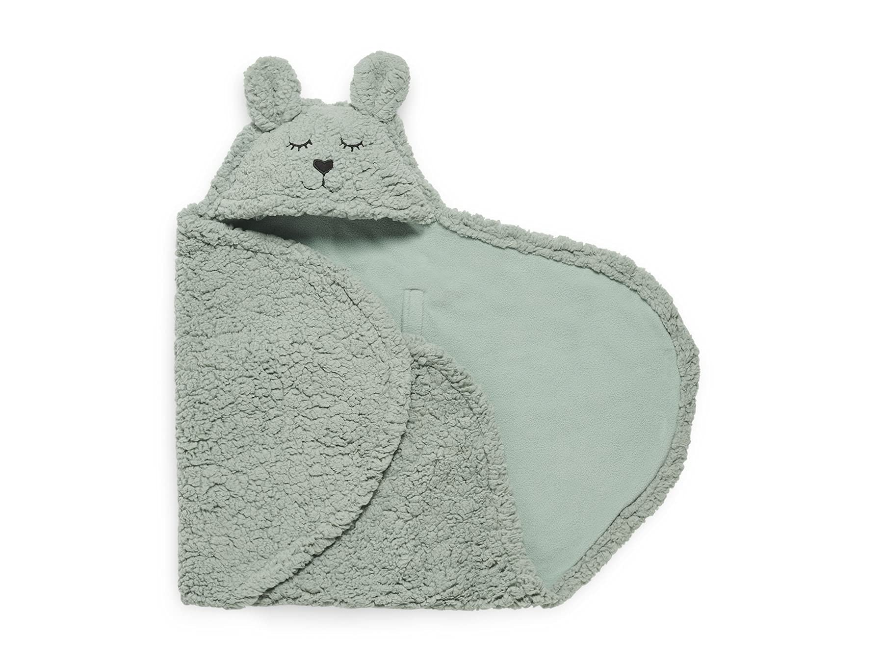 Jollein - Coperta Swaddle in pile Coniglietto 100x105 cm Torrone