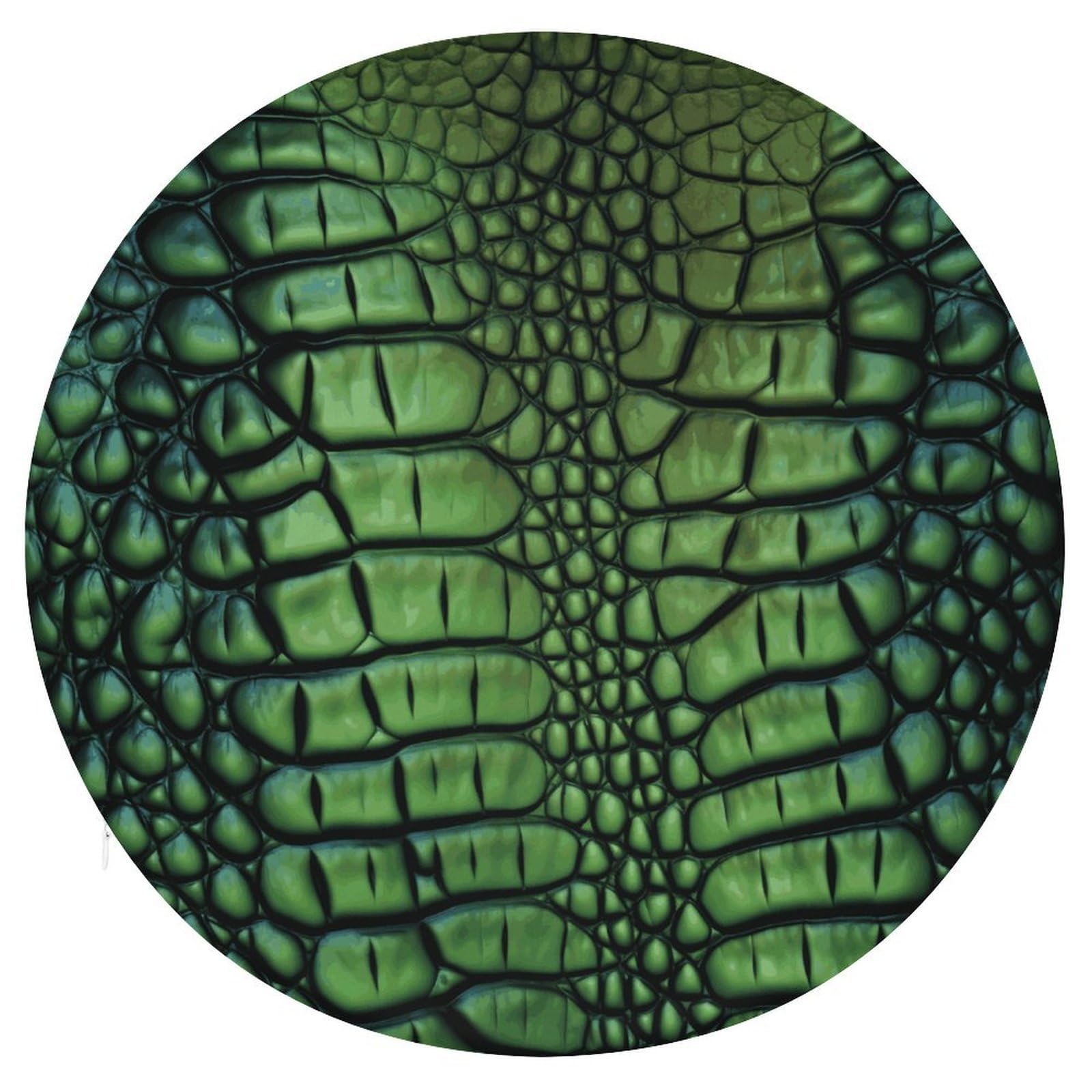 FekiLoot Alligator Skin Seat Cushion Comfort Memory Foam Seat Cushion Chair Pad Soft Round Stool Cushion Chair Cushion Removable Washable Cover for Home Office Outdoor Bistro 15.35 Inch