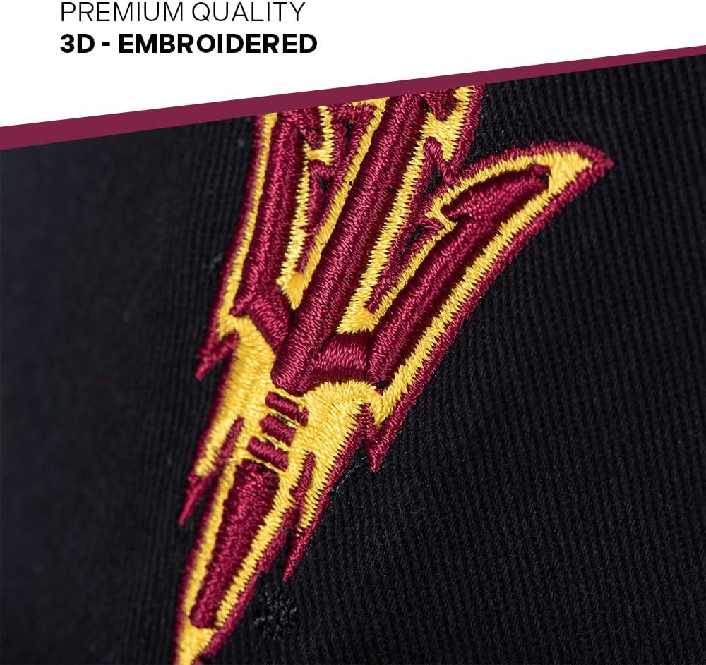 Desert Cactus Arizona State University Baseball Hat ASU Sun Devils Brimmed Embroidered Hats Cap Adjustable Cloth Strap Adult