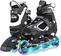 Vista 9 de MammyGol Adjustable Inline Skates for Kids Boys Girls Youth Beginner with Light up Wheels Ages 4-16
