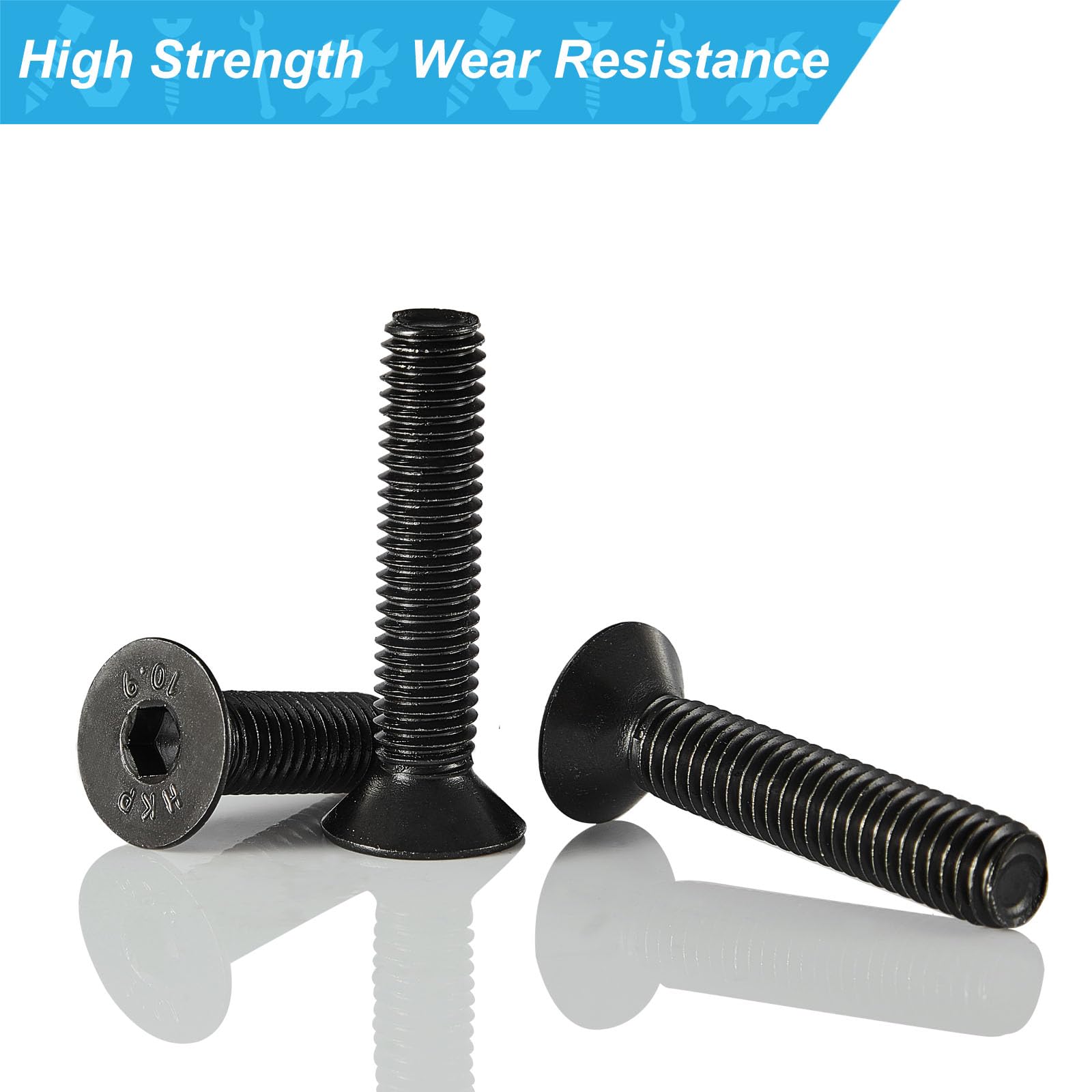 M6 Alloy Steel Socket Head Screws - 50 Pcs Kit -6 M6 Alloy Steel Socket Head Screws - 50 Pcs Kit -6