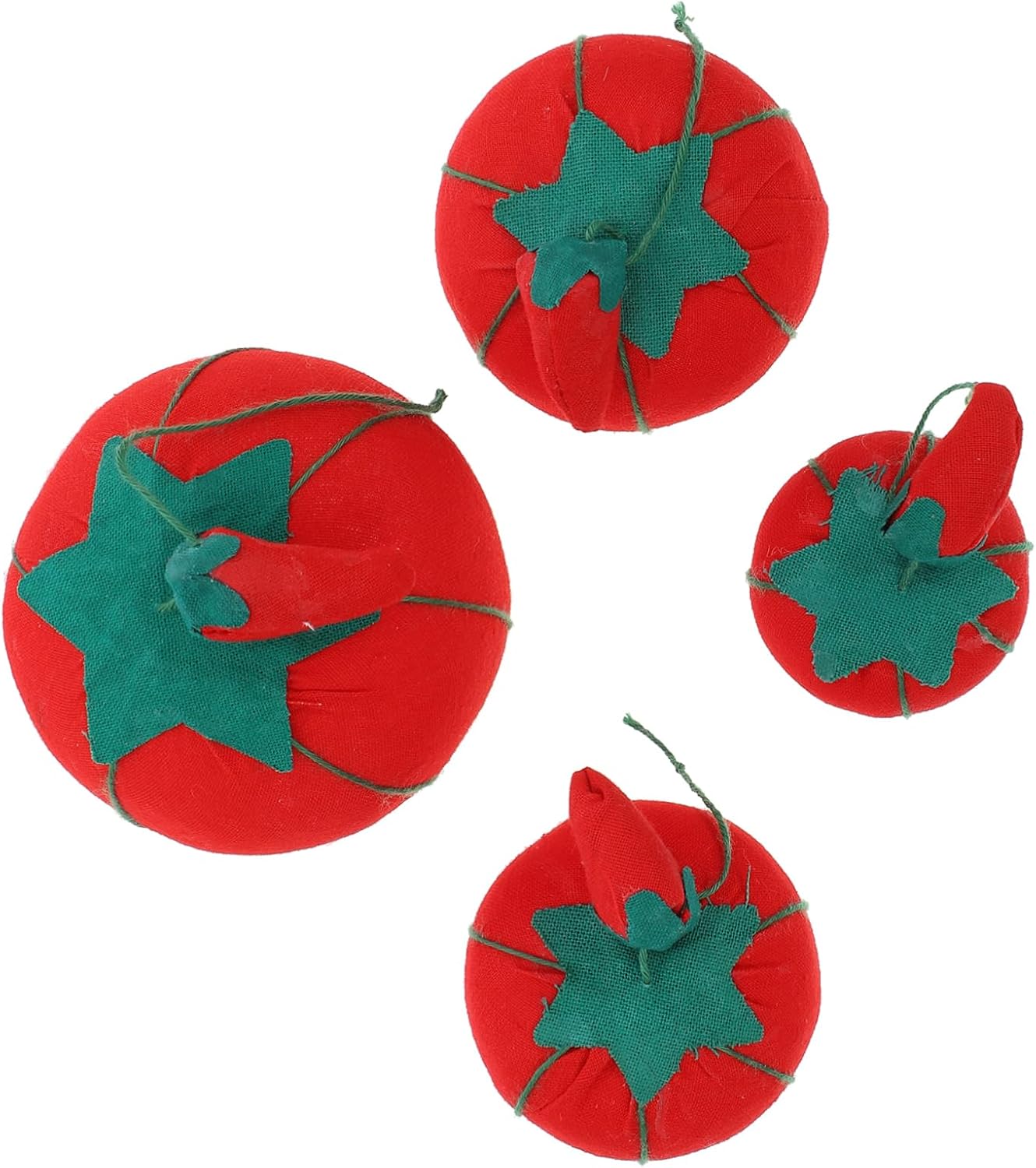 CORHAD 4pcs Tomato Pincushion for Sewing Wrist Pin Cushion Tomato Shaped Needle Pin Cushion Sewing Accessories Pad Soft Sturdy