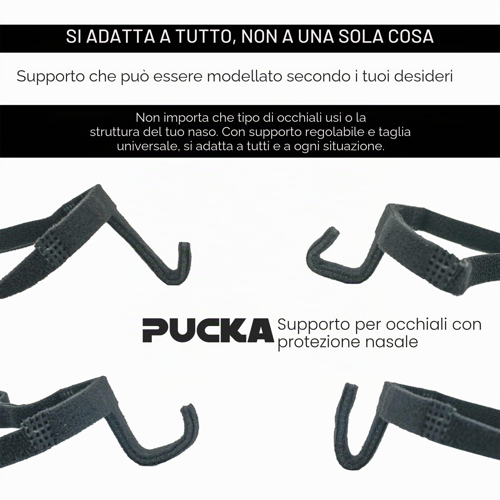 Pucka Supporto per occhiali da vista personalizzabile Protezione naso Occhiali Sospensione per Rinoplastica Settoplastica e Rotto Naso Recupero Supporto Protezione Naso