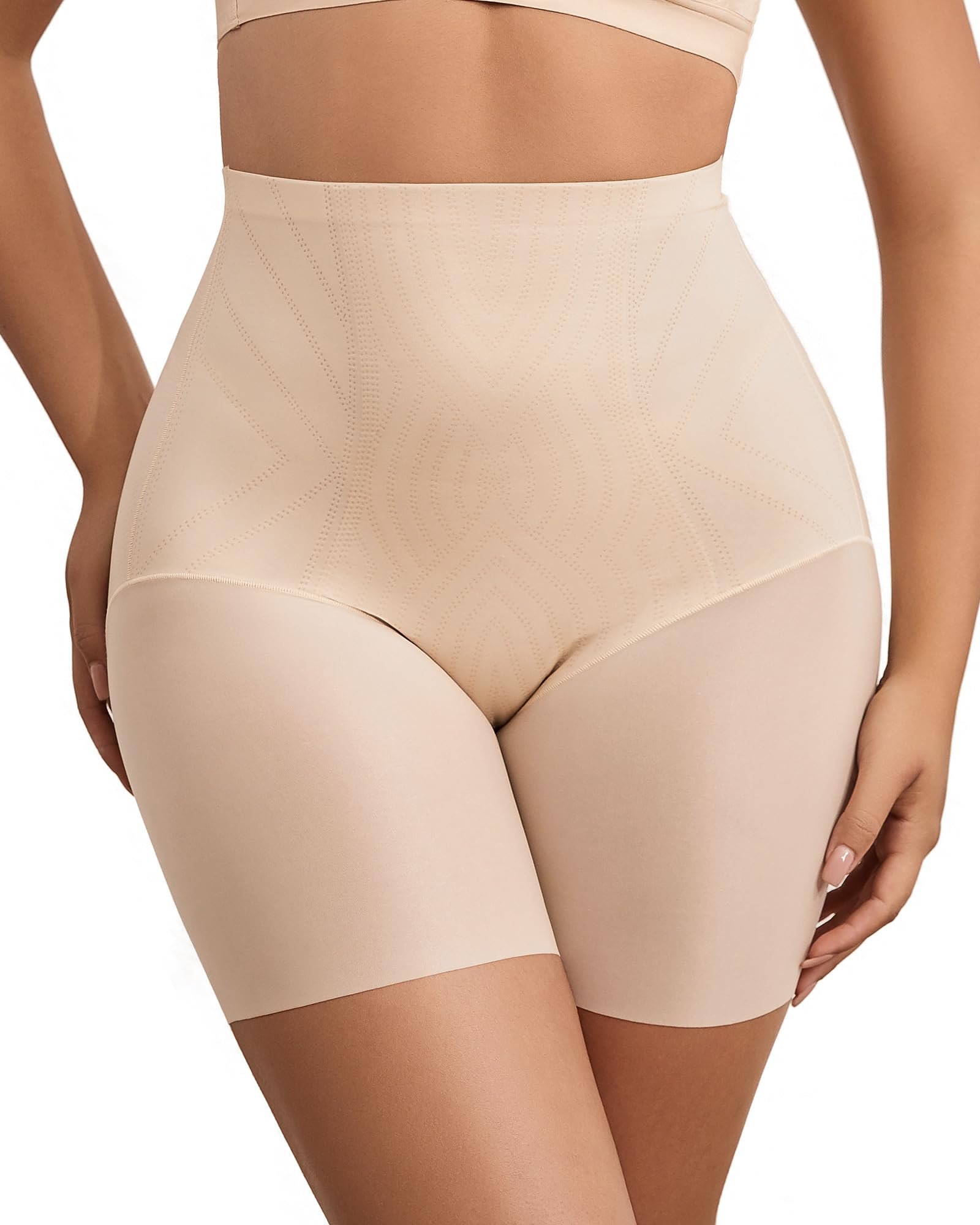 QOUShapewear Shorts Tummy Control Short Anti Chafing Underwear Seamless Panties Invisible Shaping Under Dresses