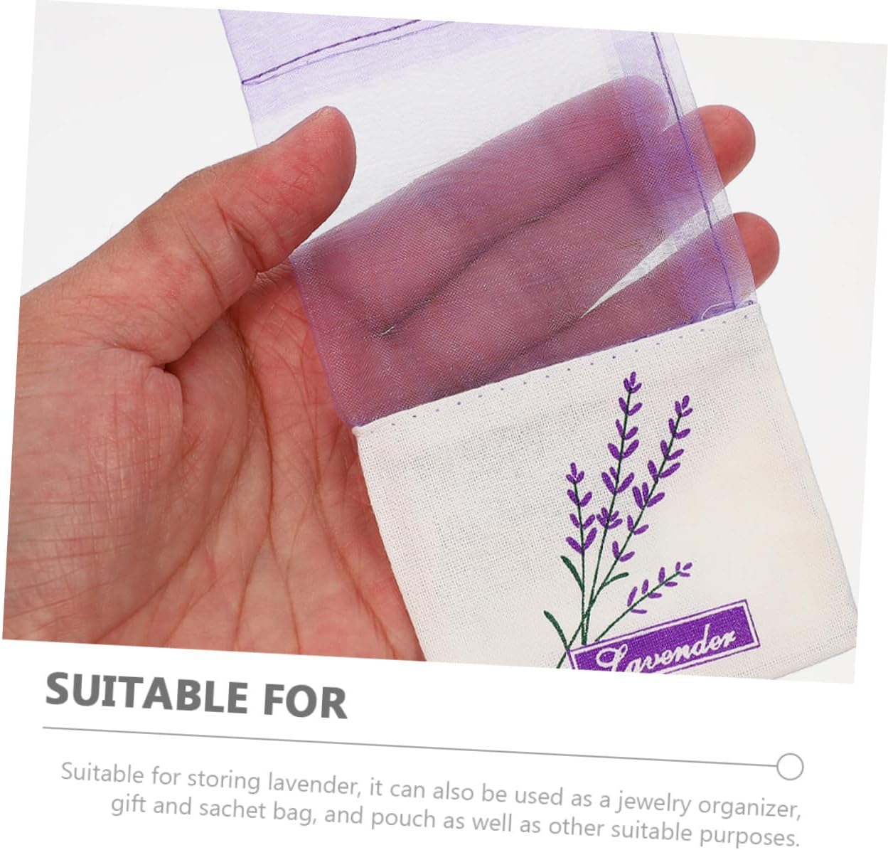 Garneck 50pcs Sachet Empty Bags Dried Lavender Sachet Bags for Odor Drawstring Pouches