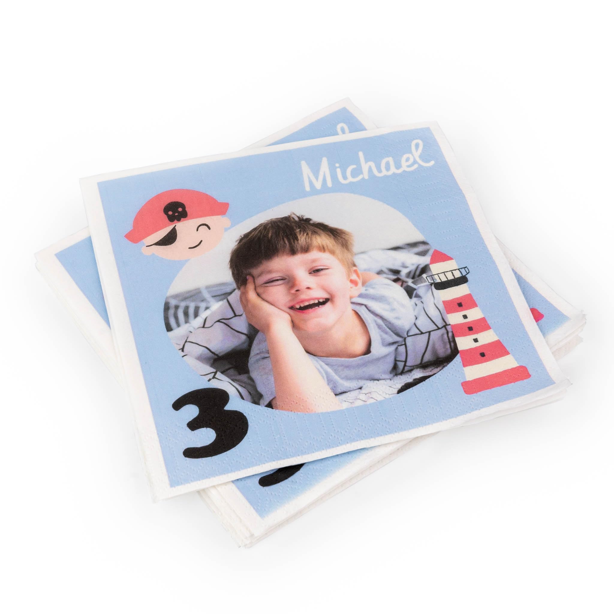 Wanapix | Servilleta de Papel Personalizada | Pack 10 Unidades | Personalizado con Foto y Texto | Logo Empresas | Decoración Eventos | 3 Capas