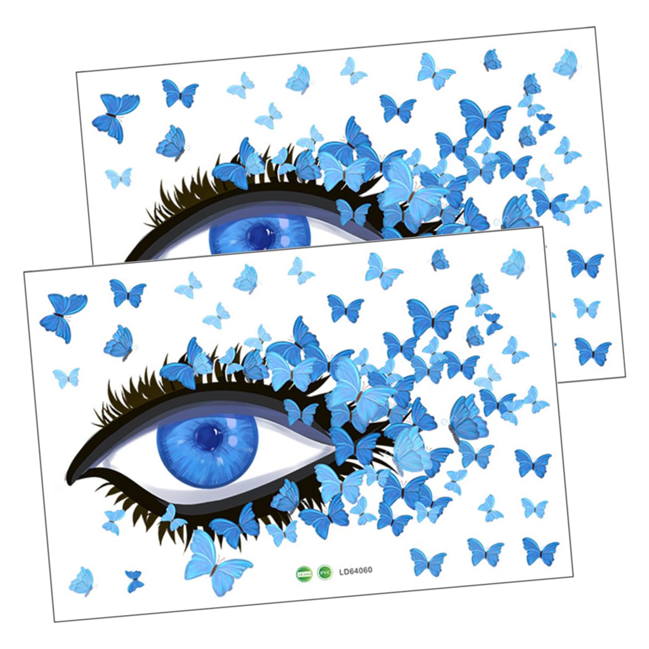 SHINEOFI 3 Set Adesivi Murali Adesivo Per Camera Autoadesivo Farfalla Decorazioni Arredamento Casa Adesivo Da Parete Per La Casa Decalcomania Della Parete Del Soggiorno Pvc Blu 2 Pezzi*3