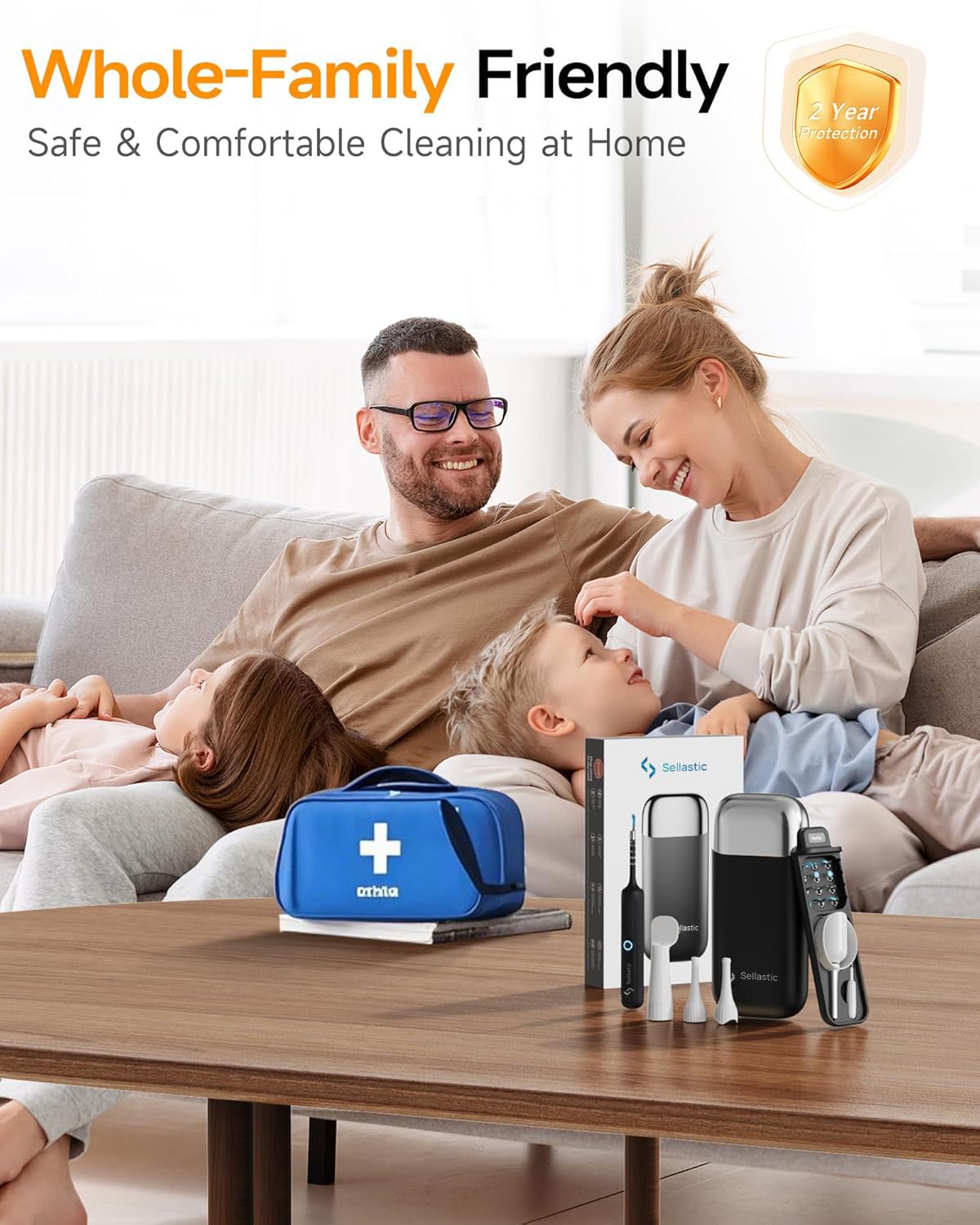 SELLASTIC Ear Cleaner Tool Kit, Ear Wax Removal with HD Camera & WiFi Connection, Flexible Otoscope Camera Light for iOS & Android, Safe Ear Cleaning for Adults & Baby - 1 Year Warranty — Amazon image 8