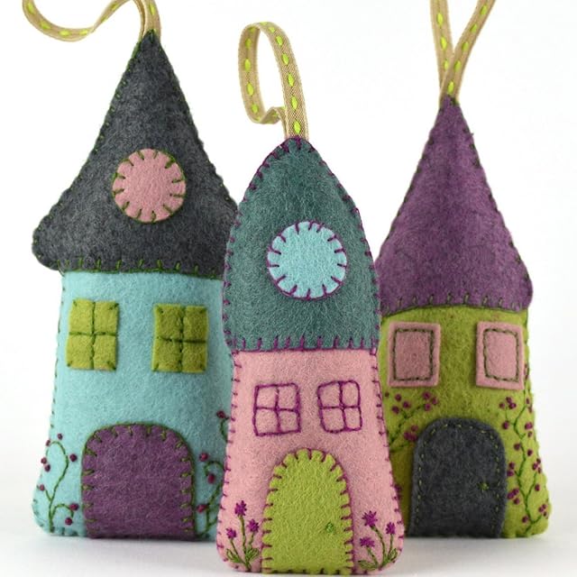 Corinne Lapierre Felt Lavender Houses Sewing Craft Kit