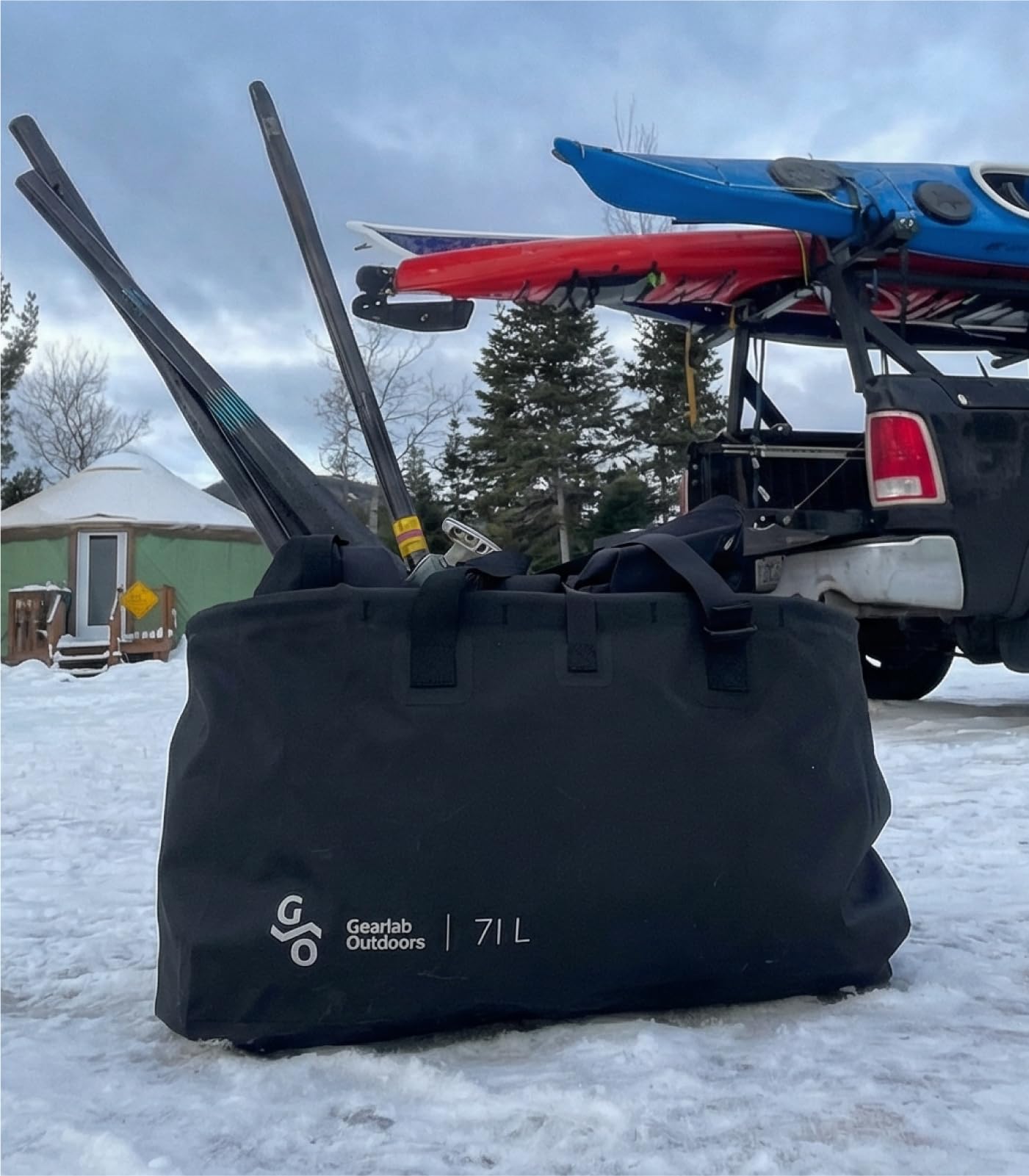 Gearlab 71L Waterproof Gear Bag - Kayak & Camping -3