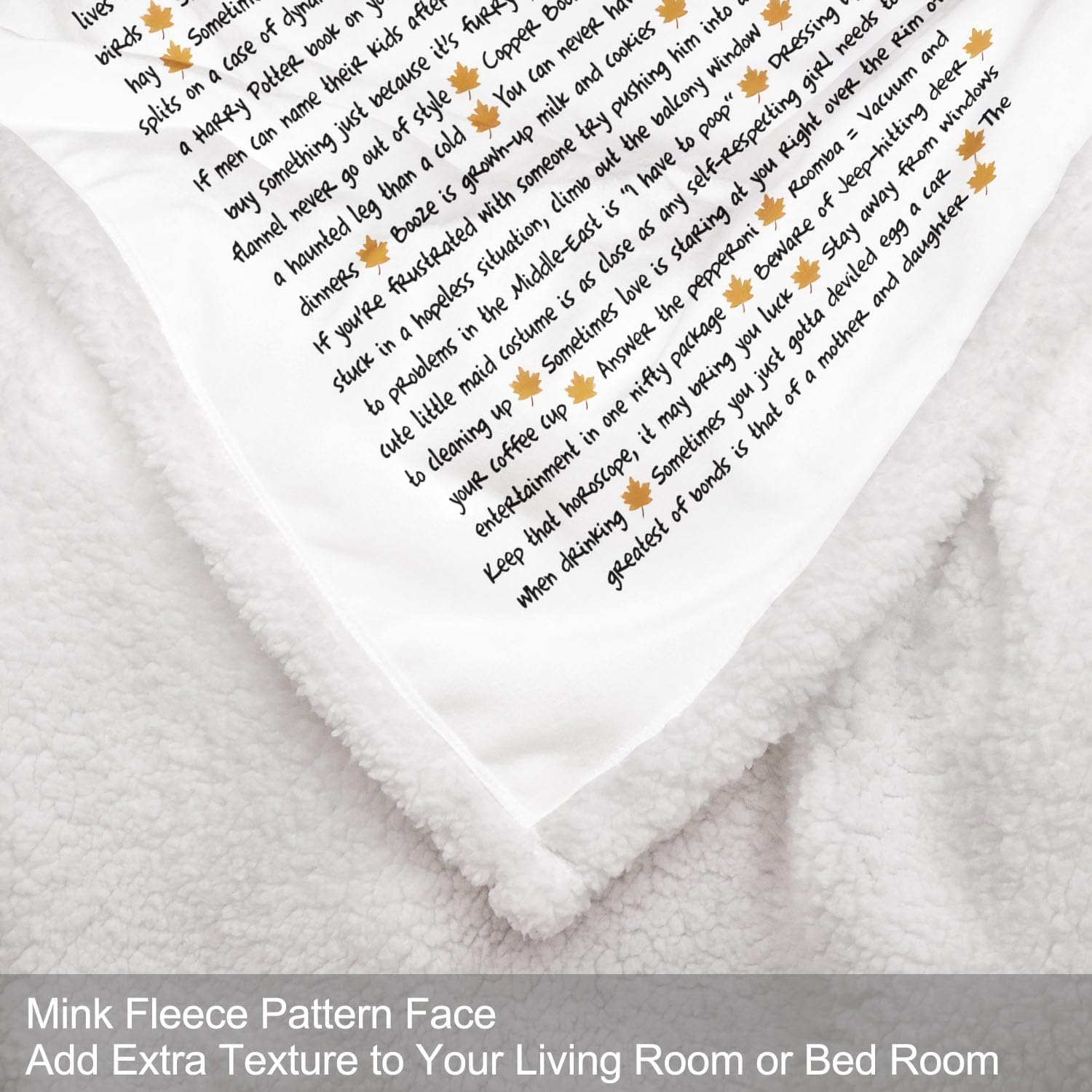 SXCEN Sherpa Fleece Throw Blanket for Couch Learned from Gilmore Girls About Life Quotation Thick Fuzzy Warm Soft Throws for Sofa, 60x80 Inches