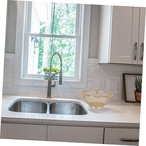 Miniatura 2 de Toyvian Fine Mesh Stainless Steel Colander Basket Strainer for Rice Washing and Vegetable Draining Kitchen Strainer with Ultra-fine Mesh for Sifting