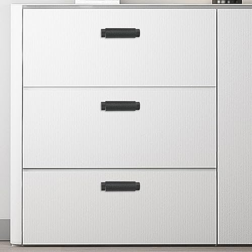 Miniatura 10 de BUKOBYHE JDUS11-BSN76-10 - Paquete de 10 manijas de gabinete de cocina de níquel satinado cepillado de 3 pulgadas, tiradores de gabinete moleteados,