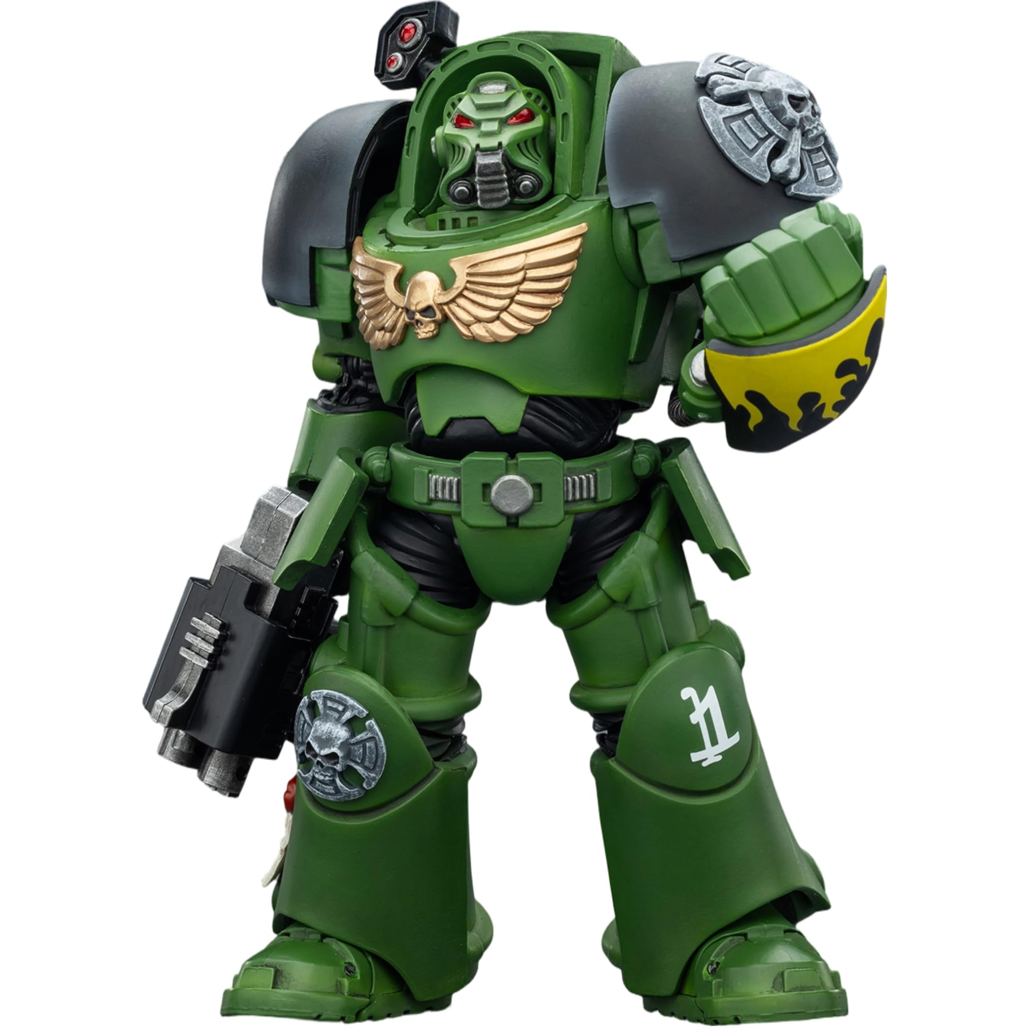 JOYTOY Warhammer 40K 1/18 Action Figures Salamanders Terminator 2 with Power Fist and Storm Bolter 5.6Inch Collectible Model Birthday Gifts Warhammer Series Model