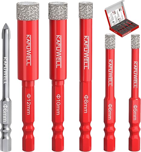 6PCS Foret Diamant Carrelage KAFUWELL